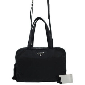 Prada Tessuto Nylon top handle handbag Black